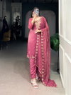 Pink Colour Silver Glory With Sequins And Thread Embroidery Work Top With Bottom Dupatta NNK3032 